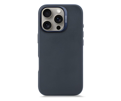 Etui / obudowa na smartfona Decoded Leather Backcover iPhone 16 Pro MagSafe navy